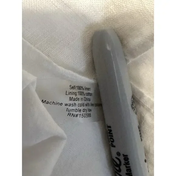 Anthropologie We Are Sundays NWT Aurora Linen Mini Dress White Ruffle Backless - Picture 12 of 12